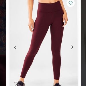 Fabletics High waisted burgundy legging